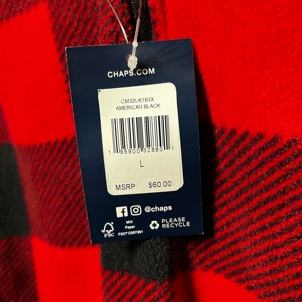 Chaps Men’s 1/4 Zip, Fleece Top, NWT - Picture 5 of 6